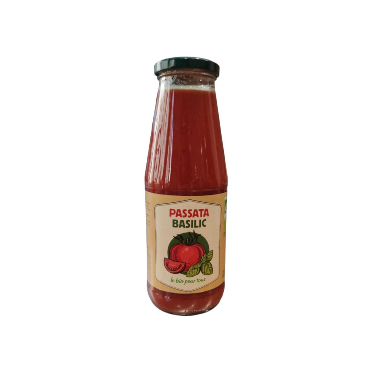 PASSATA DE TOMATES BASILIC - BIO POUR TOUS - 680G