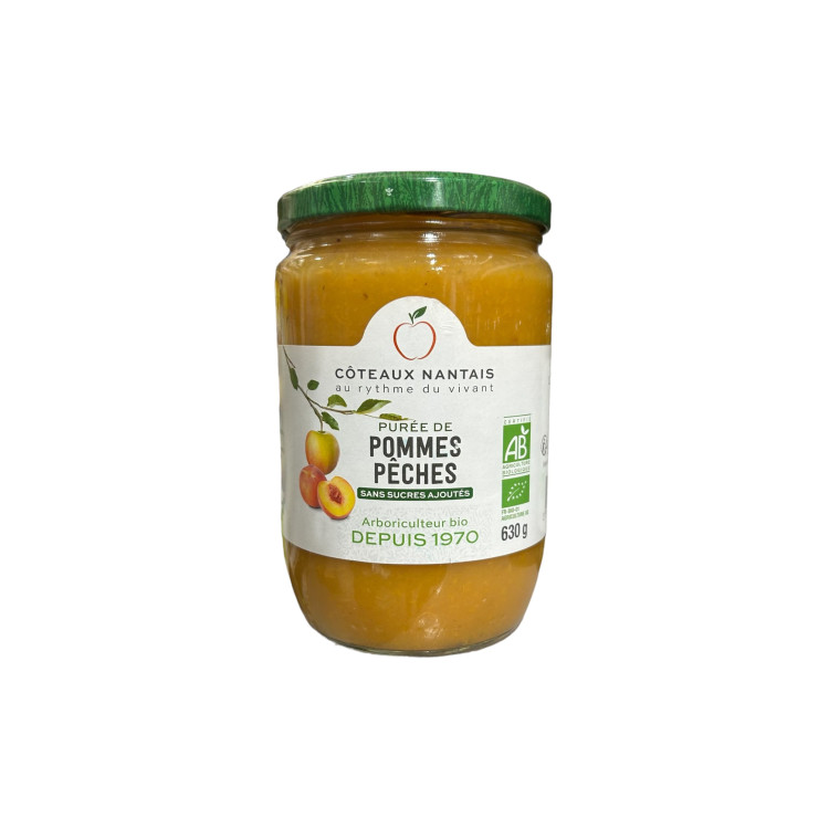 PUREE DE POMMES PECHES - COTEAUX NANTAIS - 630G