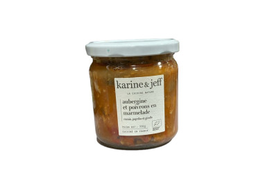 AUBERGINE ET POIVRONS EN MARMELADE 350G KARINE ET JEFF