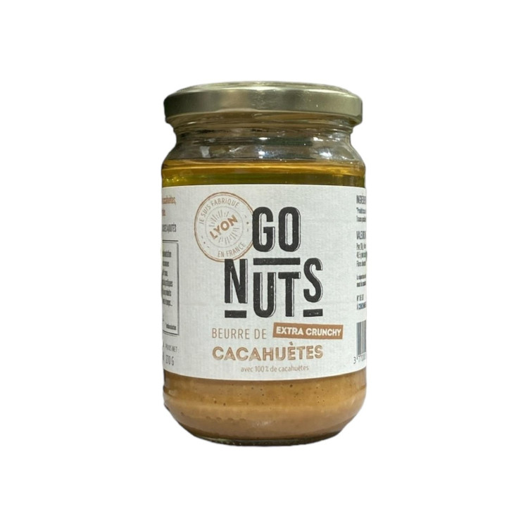BEURRE DE CACAHUETES EXTRA CRUNCHY - GO NUTS - 270G