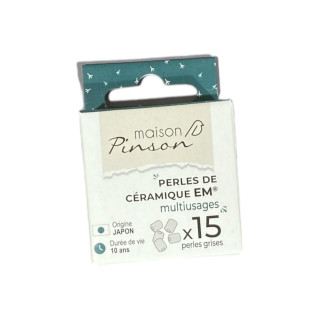 PERLES DE CERAMIQUE GRISES EM (X25) MAISON PINSON