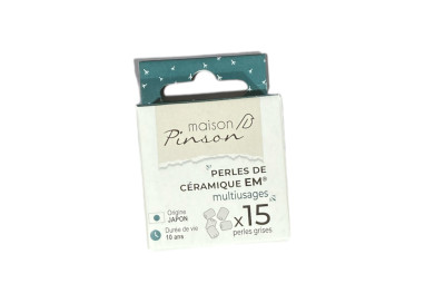 PERLES DE CERAMIQUE GRISES EM (X25) MAISON PINSON