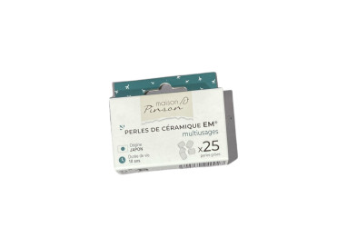PERLES DE CERAMIQUE GRISES EM (X25) MAISON PINSON