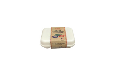 BOITE 6 OEUFS BEIGE  BIOPLASTIQUE