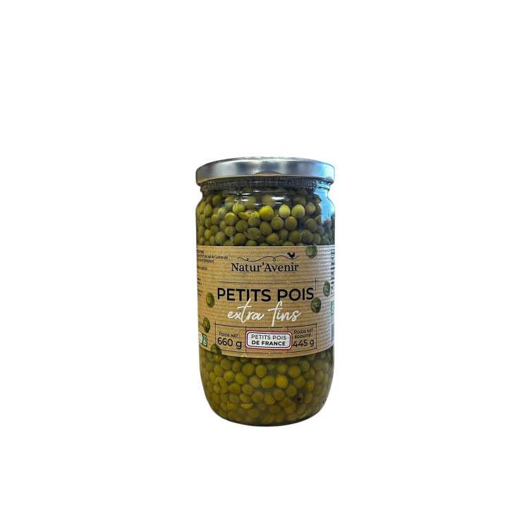 PETITS POIS EXTRA FINS - NATUR'AVENIR - (660G - PNE 420G)