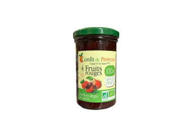 100% FRUITS 4 FRUITS ROUGES 290G CONFIT DE PROVENCE