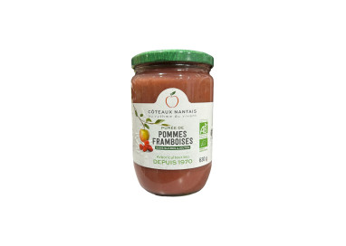 PUREE DE POMMES FRAMBOISES 630G COTEAUX NANTAIS