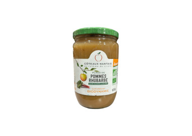 PURÉE POMMES RHUBARBE 630G