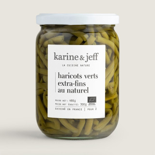 HARICOTS VERTS EXTRA-FINS AU NATUREL 490G KARINE ET JEFF