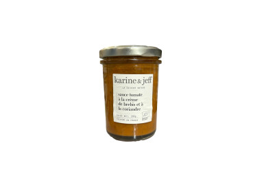 SAUCE TOMATE À LA CRÈME DE BREBIS ET CORIANDRE 200G KARINE ET JEFF