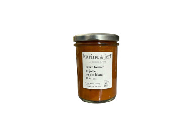 SAUCE TOMATE MIJOTEE VIN BLANC AIL 200G KARINE ET JEFF