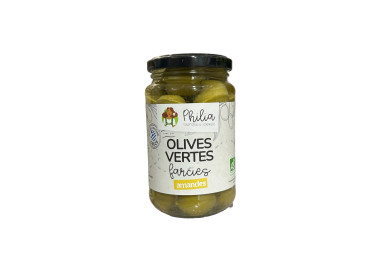 OLIVES VERTES FARCIES AUX AMANDES (350G / PNE 190G) PHILIA