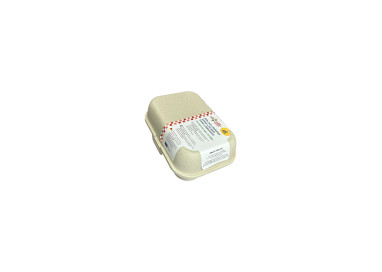 BOITE 6 OEUFS BEIGE  BIOPLASTIQUE