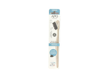 BROSSE A DENTS RECHARGEABLE EXTRA SOUPLE ET 2 TETES (X1) APO